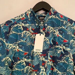 NWT Wesc short sleeve multicolor, print unisex men’s medium /women’s large